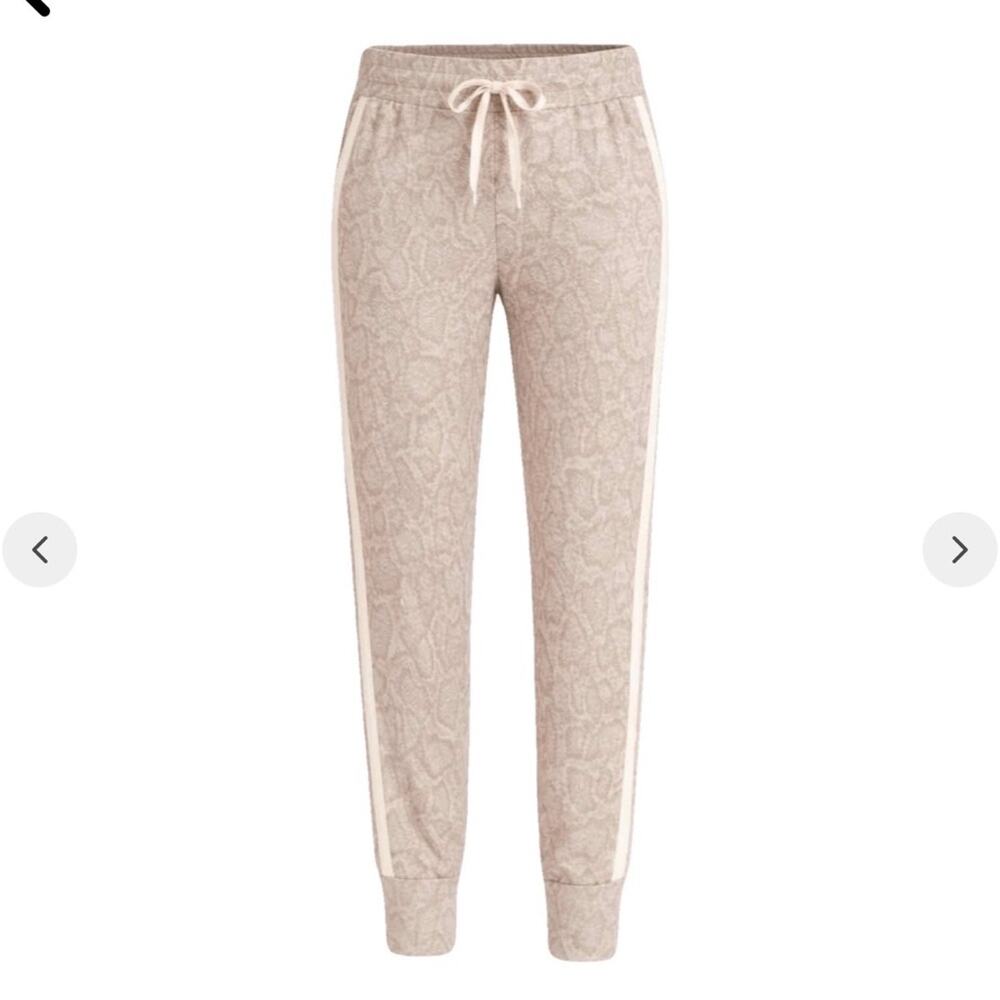 Sundry Taupe & Beige Snake Print Jogger - Large